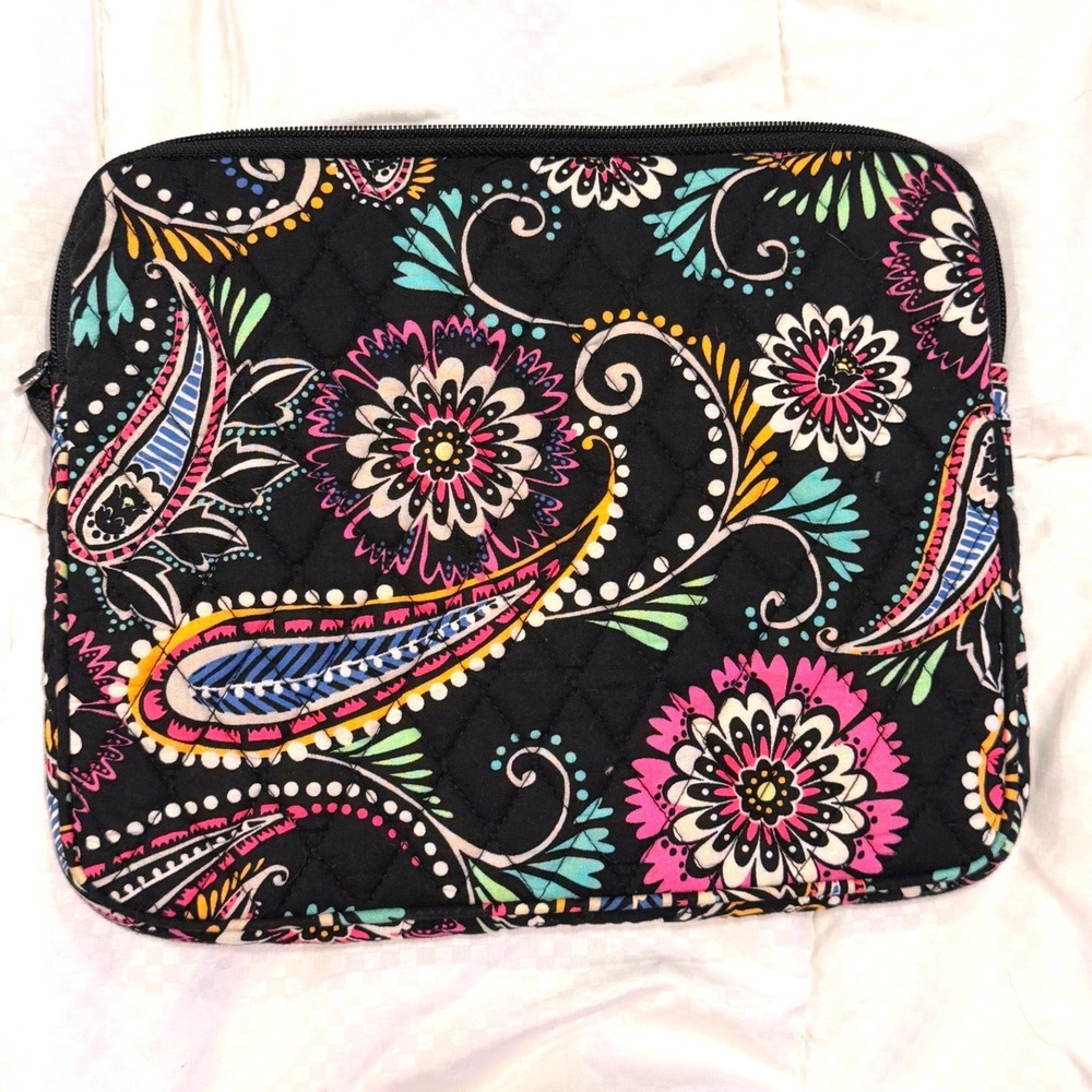 Vera Bradley Quilted Tablet Sleeve Case Clutch Bandana Swirl Paisley Retired